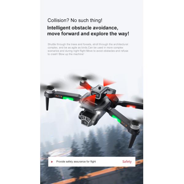 Beginners in Drones Category M1s Drone 4k HD Camera Obstacle Avoidance and Brushless Motor Maximum Flight Time 10-20min
