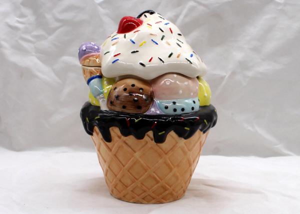 Fashionable Kitchen Storage Jars Ceramic , Ice Ceramic Tea Coffee Sugar Canisters