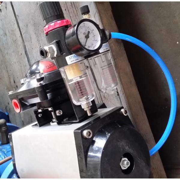 DN40 ~DN1800 Pneumatic Butterfly Valve With Ductile Iron / Stainless Steel,SS304,316,CI,PN10