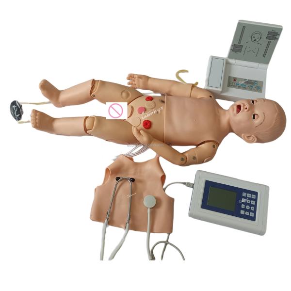 Human Life Size First Aid Training and Auscultation Simulator for PALS 1-year-old Child