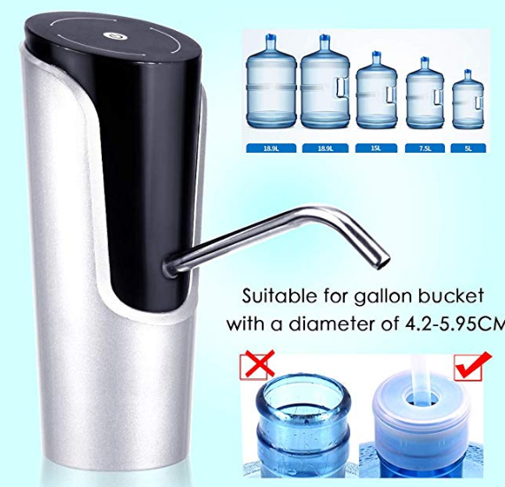Silicone Pipe Electric Drinking Water Dispenser Gallon Bottle for Home Kitchen Office