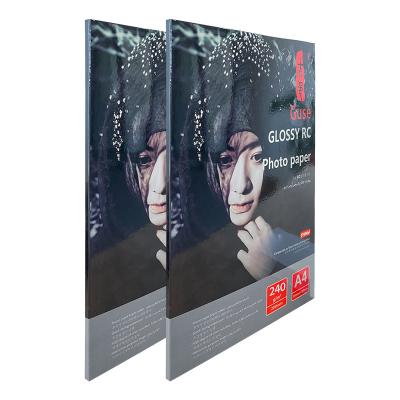Foto revestida de papel, cetim de papel da resina A4 impermeável Scratchproof da foto 240gsm