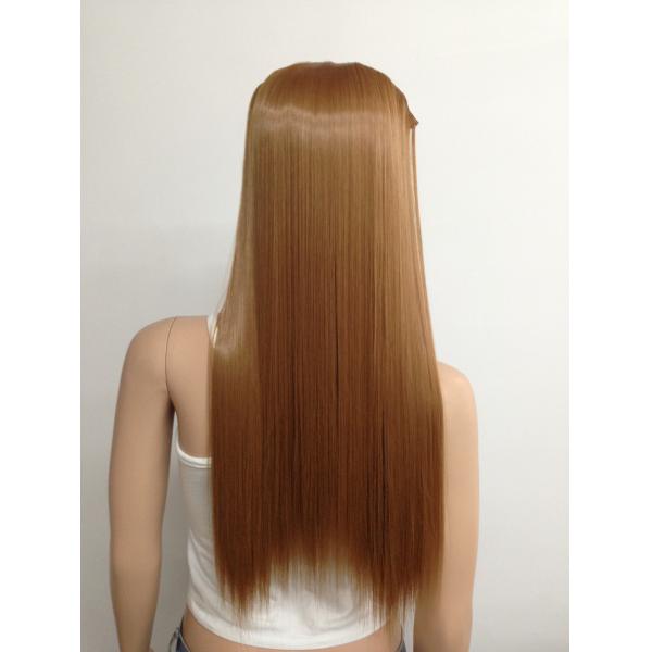 Silky Straight Long Synthetic Hair Extensions For Black Women With Clip