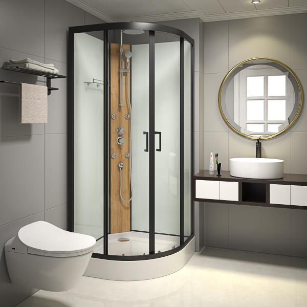 900*900*2150mm Custom Quadrant Shower Cubicles ,black ,low tray bathroom