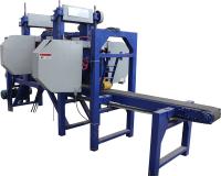 15kw*2 Máquina de corte de madeira de cabeça dupla de banda horizontal