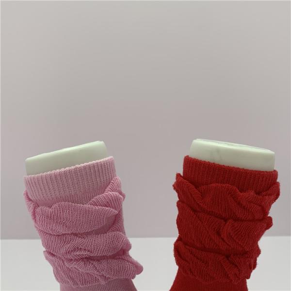 Pattern Solid Breathable Winter Infant Children Girl Thermal Lace Non Slip Socks For Baby