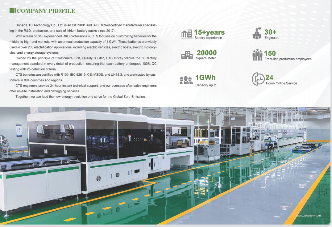 CTS 345.6V 230Ah LFP Battery Pack Lithium Iron Phosphate for 4-wheel Truck EV Conversion Customized