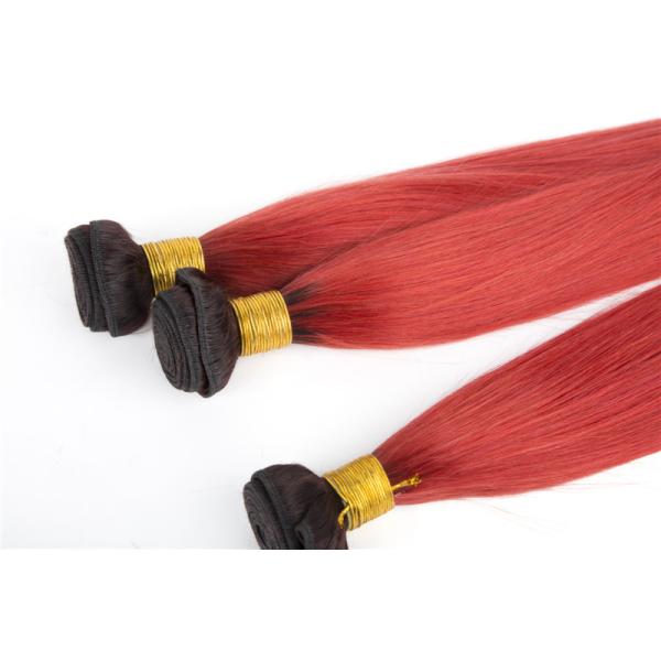 Whotalesale Two Tones Red Color top grade brazilian human hair sew in weave in stock