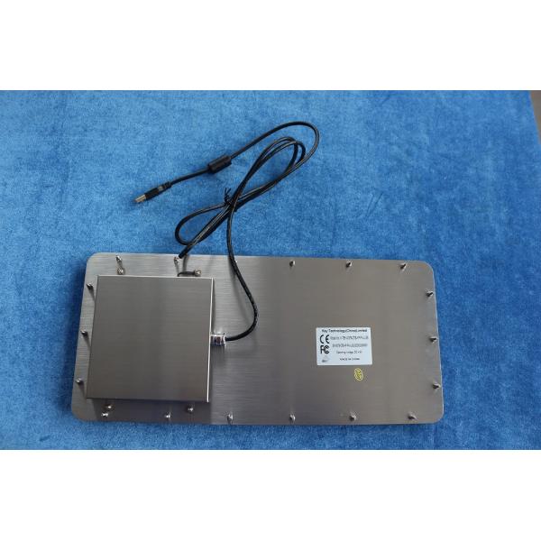 Ruggedized Silicone Rubber Keyboard With Optical Trackball Panel Mount