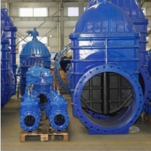 Handwheel Drive Bevel Gear Drive 20-48 Large Diameter Resilient Seated Gate Valve Flanged Soft Seal Industrial Gate Valves