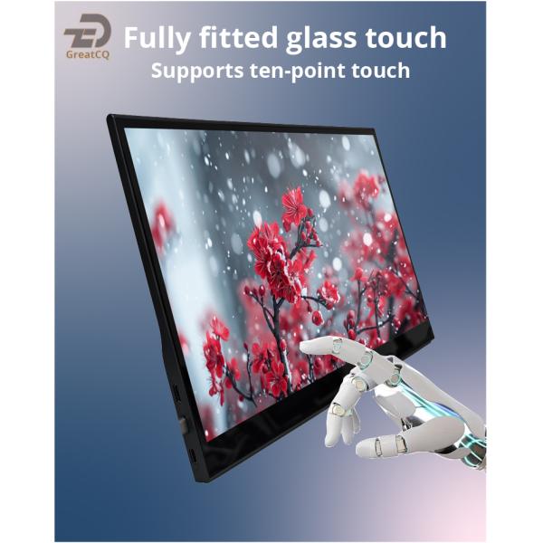Monitor portátil USB Tipo C 15,6 polegadas IPS Painel 60Hz touchscreen Monitor de jogos