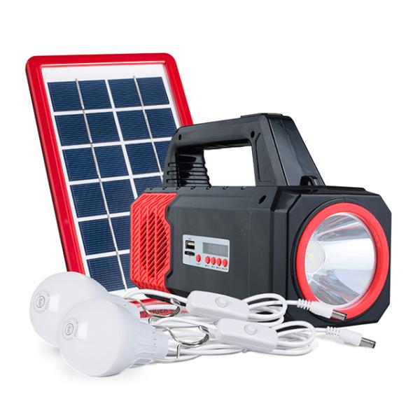 Complete Emergency Solar Lighting Kit with 8000mAh Battery Capacity and 3W Solar Panel
