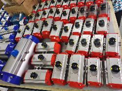 ATEX CE certificate pneumatic rotary actuators control valves aluminum alloy quarter-turn pneumatic actuator