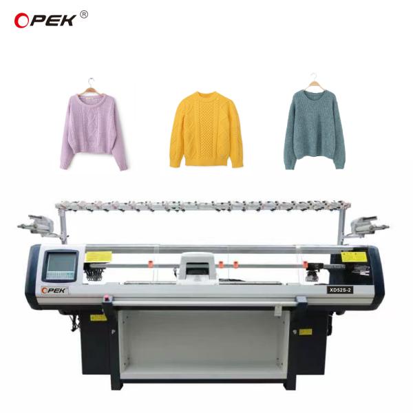 52 Inch Double System Knitting Width Cotton Knitwear Machine with 1280 KG Capacity