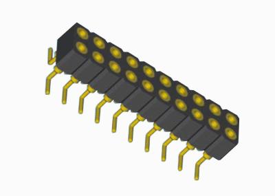 Dois passo fêmea de Pin Header 20 Pin Pcb Header Female 2.0mm do círculo de SMT da fileira