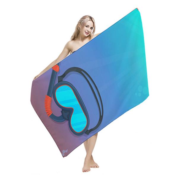 Colorful Custom Sublimated Towels , Mens Beach Towel Sublimation Non Stick Sand