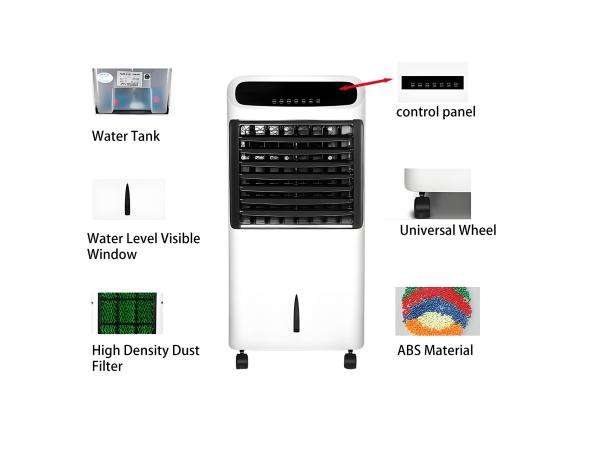 220V Factory Price 12L Water Evaporative Portable Air Cooler Large Desert Honeycomb Manual Mobile Home Industry ETL/CB/CE/GS