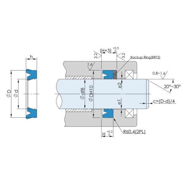 OEM Hydraulic Cylinder Seals Two Sealing Lips Piston Oil Seals Impact Resistant