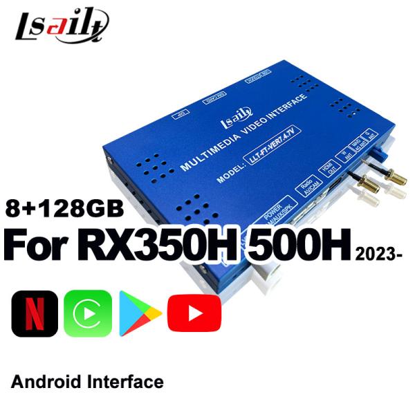 Android мультимедийный видеоинтерфейс для RX350h RX500H 2023-2024 NX LX GX ES Включает NetFlix, YouTube, слот для SIM-карты