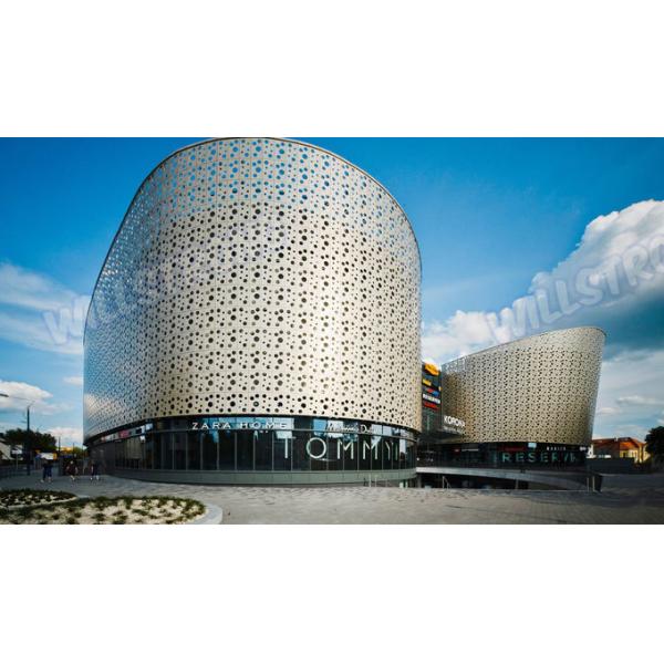 3003 Series Dupont Polymer Adhesive Silver Color 5mm Aluminum Exterior Commercial Building Wall Panels