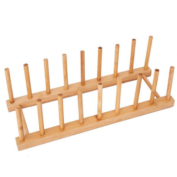 Cremalheira de prato de bambu autônoma, polegada de secagem de bambu da cremalheira 12.5x5x3.7