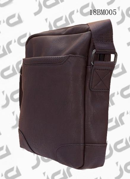 Brown Cross Shoulder Mens Fashion Bags , Waterproof Cross Body Bag In PU