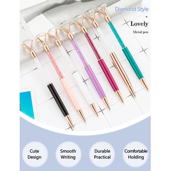 Big Crystal Diamond Ballpoint Pen 1.0mm Fashion Shiny Metal Gift Ball Pen