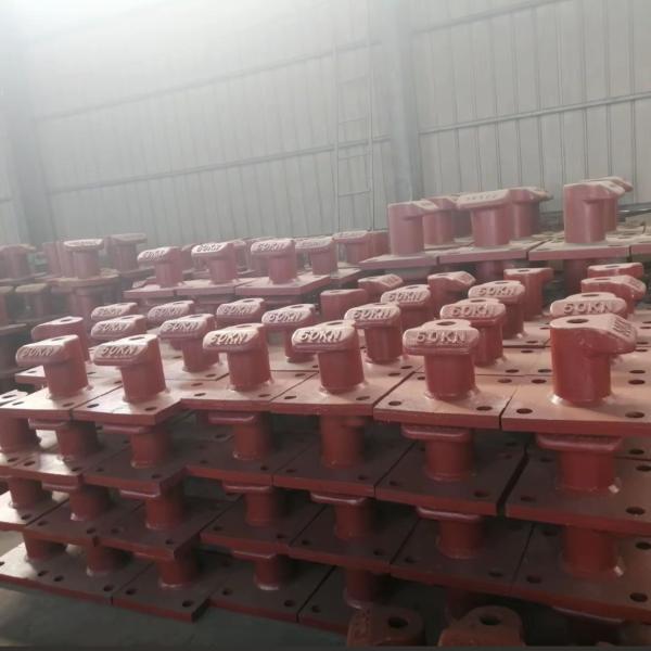 Bolardos de barco de acero inoxidable y hierro fundido tipo T de 50KN, bolardo de puerto pulido para equipamiento marino