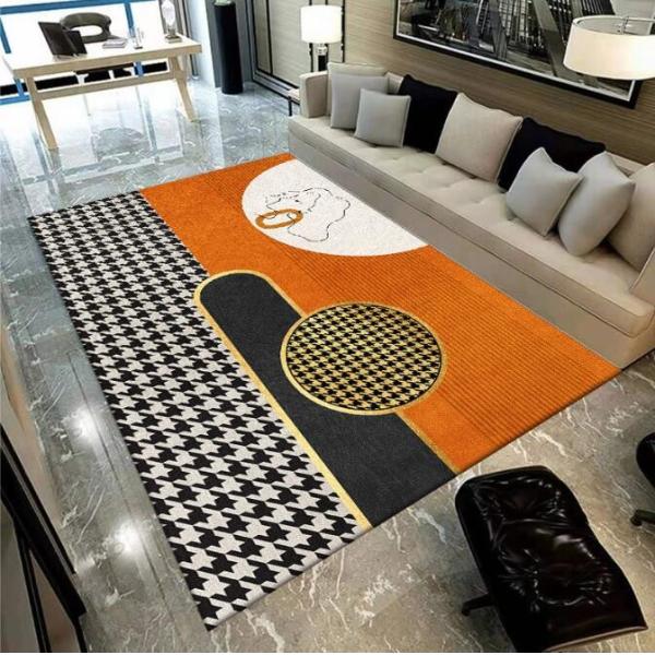 Rectangle Polyester Fiber Living Room Floor Carpets Household Absorption Bedroom Sofa