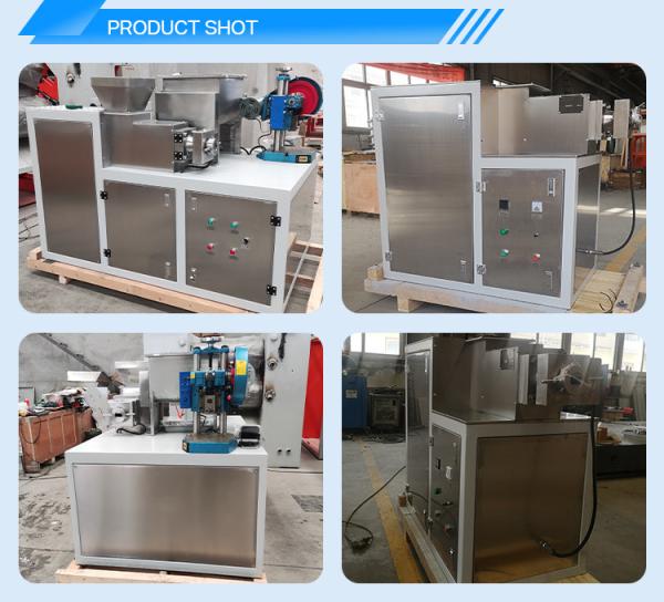 Small Scale Bar Soap Making Machine With Three Roll Mill 150mm Roller Manual Stamper