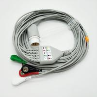 5 Leadwires 8 cabos do conector ECG da pressão AHA PH do Pin