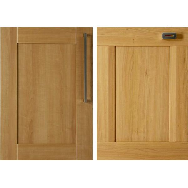 PVC Film White Wood Grain Kitchen Cupboard Doors Smooth Surface Eco Friendly