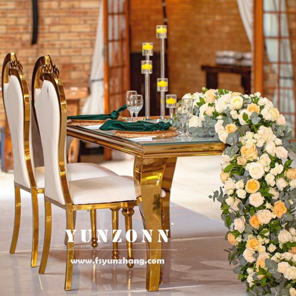Luxury Modern Rectangle Dining Table Classic Design with Adjustable Feature for Home Apartment Hotel Outdoor Banquets Events