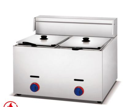 Fritadora de gás comercial com 2 queimadores 11,2kw Potência R1 3/4 Conexão de gás