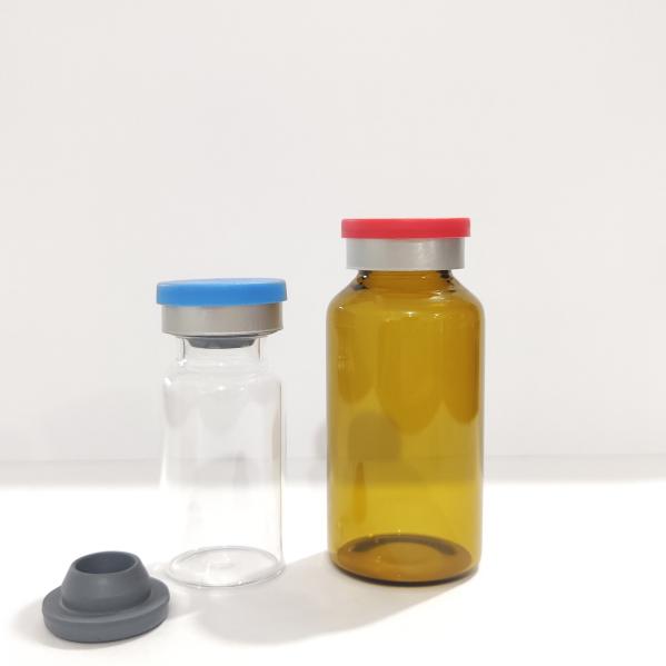 Pharmaceutical Vaccine Tubular Glass Vials Borosilicate Glass Bottle With Rubber Stopper