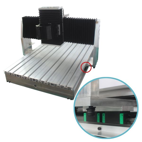Aluminum Frame 6040 CNC Engraving Machine With Dust Cover 80mm Clamp