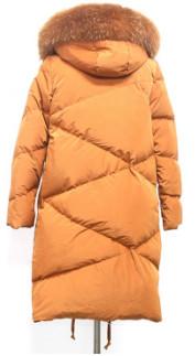 Customized Women's Heavy Down Jacket , Basic Windproof Down Coat With Hood