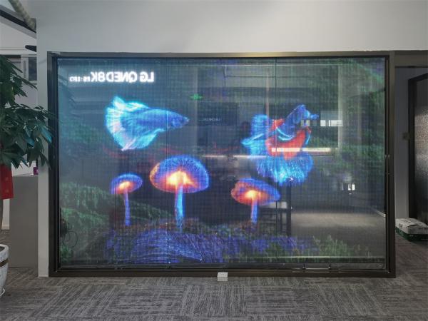 Pantalla de película transparente LED flexible fácil de instalar para publicidad Panel LED-p4
