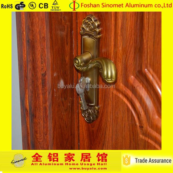 Waterproof Aluminum Room Door Interior Painting Surface  Bathroom Door