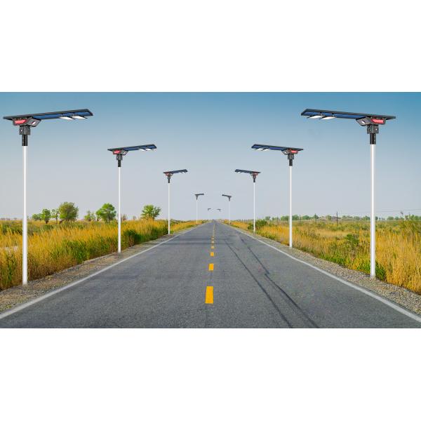 Bifacial Solar Powered LED Street Lights 180lm/W With Motion Sensor