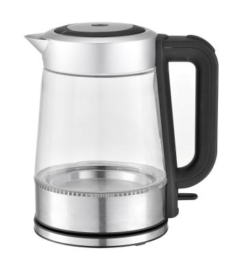 Capacidade elétrica de vidro da dupla camada 1.8L da chaleira 2200w do espaço livre alto do Borosilicate
