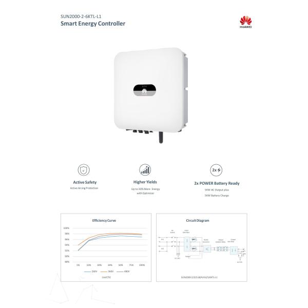 Huawei 3kw 4kw 5kw 6kw Inverter for Residential Single Phase Hybrid Solar Panels