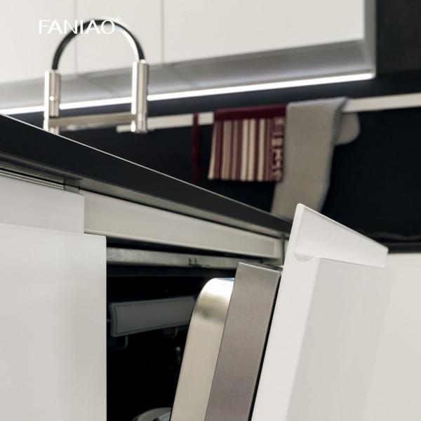 Armário Minimalista Designs Madeira Natural Grão Aço Inoxidável Metal Armário de Cozinha Moderno