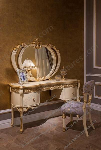 Hot Sale Bedroom Furniture Price Glass Mirror Bedside Tables FV-103B