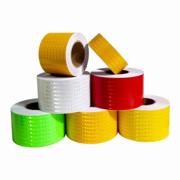 Tela de Marcação de Segurança de Conspicuidade Refletora Prismática Brilhante 5cm*45.72m
