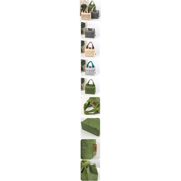 Custom DuPont Paper Insulated Lunch Bag Aluminum Foil Inside Handheld Tyvek Paper Lunch Bags Wholesale with Personalized LOGO