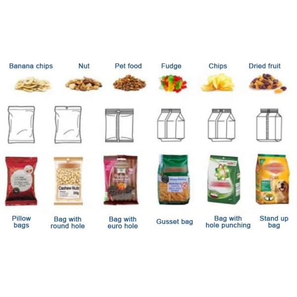 Palomitas verticales Chips Nuts Packing Machine Automatic del té del gránulo de la película de rollo