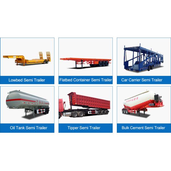 Tri Axle Tipper Semi Trailer 30-40 Ton U Shape For Transport Stones / Rocks