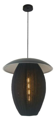 Oval 30*33CM Wool Lamp Shade With Metal Caps Pretty Wool Knitting Cover