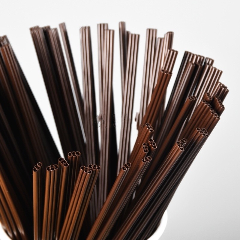 Party and Wedding Essential Coffee Straw Plastic Drinking Stirring Tea Two /Three Holes